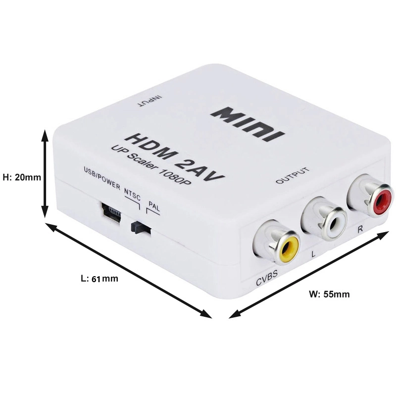 OEM ODM Mini 3 HDMI to RCA AV Convert Adapt 4K 1080P Micro Video &amp; Audio HD TV HDMI Arc Audio Converter