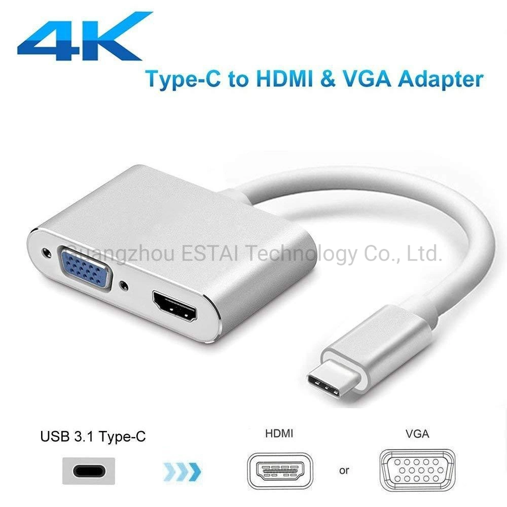 USB to VGA HD Adapter 1080P USB 3.0 Video Adapter Fast Transmission 2 Output Video Converter